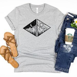 Camping Night & Day Triangle Tee Shirt